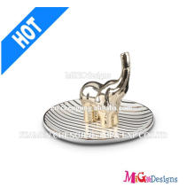 Plating Ceramic Elephant OEM Ring Holder Dish